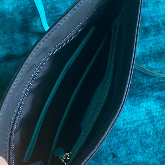 Michael Kors navy/aqua nylon crossbody bag - Picture 7 of 8